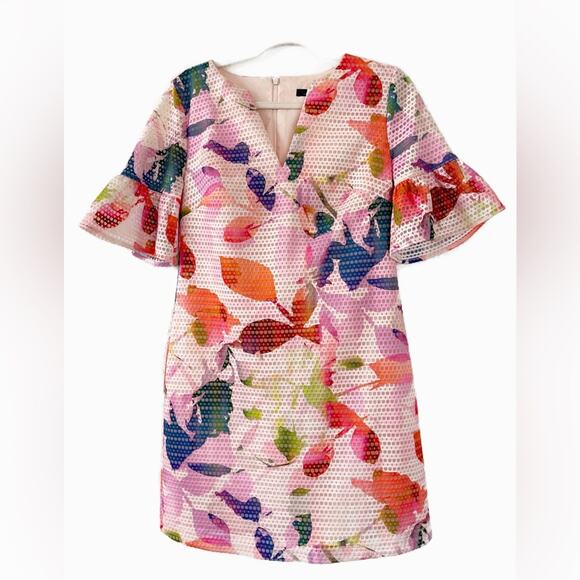 Trina Turk Jacqueline Flutter Sleeve Dress Size 4 EUC - Picture 2 of 8